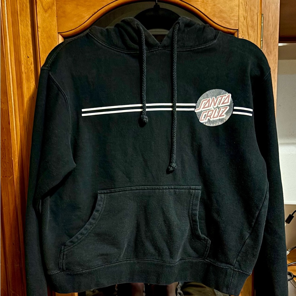 Santa Cruz Black Pullover Hoodie Small Skate Streetwear